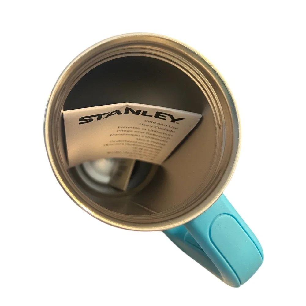 Stanley Quencher H2O Tumbler 30 oz Aqua Blue Flowstate Straw Lid Car Cup Holder - Picture 8 of 10